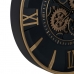 Zegar Ścienny Czarny Złoty Szkło Żelazo 59 x 8,5 x 59 cm (3 Sztuk)