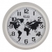 Настенное часы Карта Мира Белый Чёрный Железо 70 x 70 x 6,5 cm