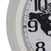Horloge Murale Mappemonde Blanc Noir Fer 70 x 70 x 6,5 cm