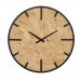 Reloj de Pared Negro Natural PVC Hierro Madera MDF 60 x 4,5 x 60 cm