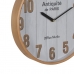 Nástěnné hodiny Bílý Přírodní Dřevo Sklo 32 x 32 x 4,5 cm