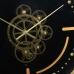 Настенное часы Чёрный Позолоченный Железо 46 x 7 x 46 cm