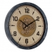 Zegar Ścienny Czarny Złoty Szkło Żelazo 72 x 9 x 72 cm (3 Sztuk)