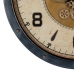 Orologio da Parete Nero Dorato Cristallo Ferro 72 x 9 x 72 cm (3 Unità)