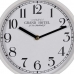 Relógio de Parede Branco Madeira Cristal 22 x 22 x 4,5 cm