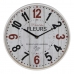 Nástenné hodiny Biela Drevo Sklo 40 x 40 x 4,5 cm