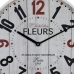 Ρολόι Τοίχου Λευκό Ξύλο Κρυστάλλινο 40 x 40 x 4,5 cm