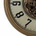 Reloj de Pared Crema Dorado Cristal Hierro 66 x 9,5 x 66 cm (3 Unidades)