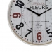 Ρολόι Τοίχου Λευκό Ξύλο Κρυστάλλινο 40 x 40 x 4,5 cm