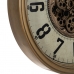 Wall Clock Cream Golden Crystal Iron 66 x 9,5 x 66 cm (3 Units)