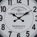 Relógio de Parede Branco Preto Ferro 70 x 70 x 6,5 cm