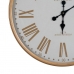 Orologio da Parete Bianco Naturale Ferro 60 x 60 x 6 cm