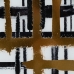 Pladenj za prigrizke Bela Črna Zlat PVC Kristal Abstraktno 42 x 42 x 4,2 cm (2 kosov)