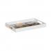 Snack tray White Black Golden PVC Crystal Abstract 45 x 31 x 4,2 cm (2 Units)