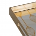 Δίσκος για σνακ Χρυσό PVC Κρυστάλλινο 45 x 31 x 4,2 cm (x2)