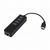 USB-keskitin Ewent AAOAUS0127 3 x USB 3.1 RJ45 Plug and Play