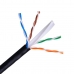 Kabel Sieciowy Sztywny UTP Kategoria 6 NANOCABLE 10.20.0502-EXT-BK 100 m Czarny