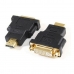 HDMI - DVI adapteri GEMBIRD A-HDMI-DVI-3 Musta