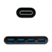 USB C– USB Adapter NANOCABLE 10.16.4401-BK (10 cm) Fekete