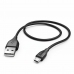 Кабел USB 2.0 A към микро USB B Hama Technics 00173610 1,4M Черен