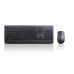Tastatur mit Drahtloser Maus Lenovo 4X30H56823 Schwarz Spanisch Qwerty Spanisch