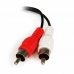 Cablu Audio Jack (3,5 mm) la 2 RCA Startech MUFMRCA              Negru 0,15 m