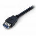 USB-kabel Startech USB3SEXT2MBK         Zwart
