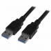 USB-kábel 3.0 Startech USB3SAA3MBK 3 m Fekete