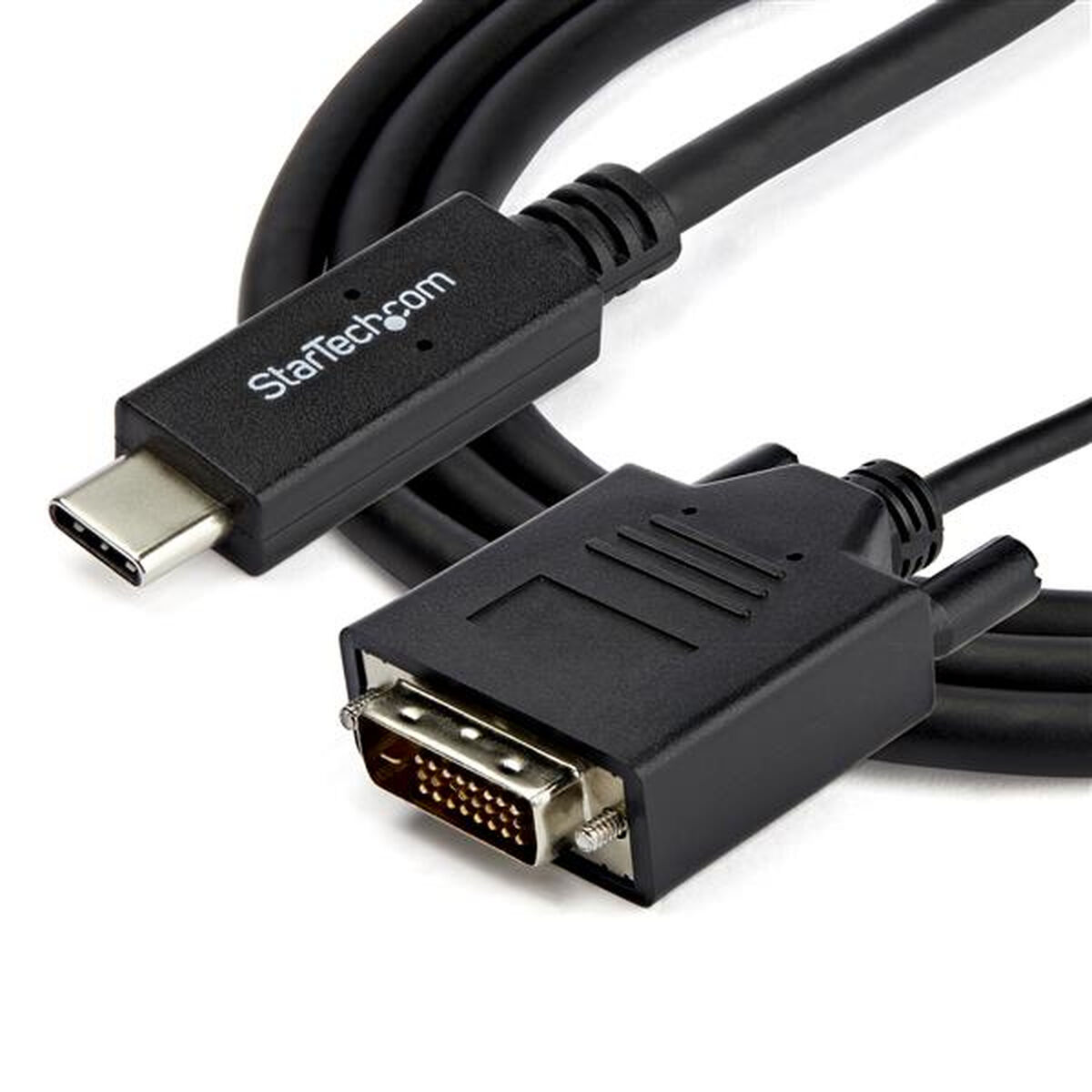 USB C til DVI-Adapter Startech CDP2DVIMM2MB Svart
