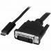 Cable USB C a DVI-D Startech CDP2DVIMM1MB Negro 1 m