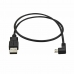 USB Kabelis Startech USBAUB50CMLA         Melns 0,5 m