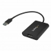 USB Aдаптер Startech USB32DPES2           Черен