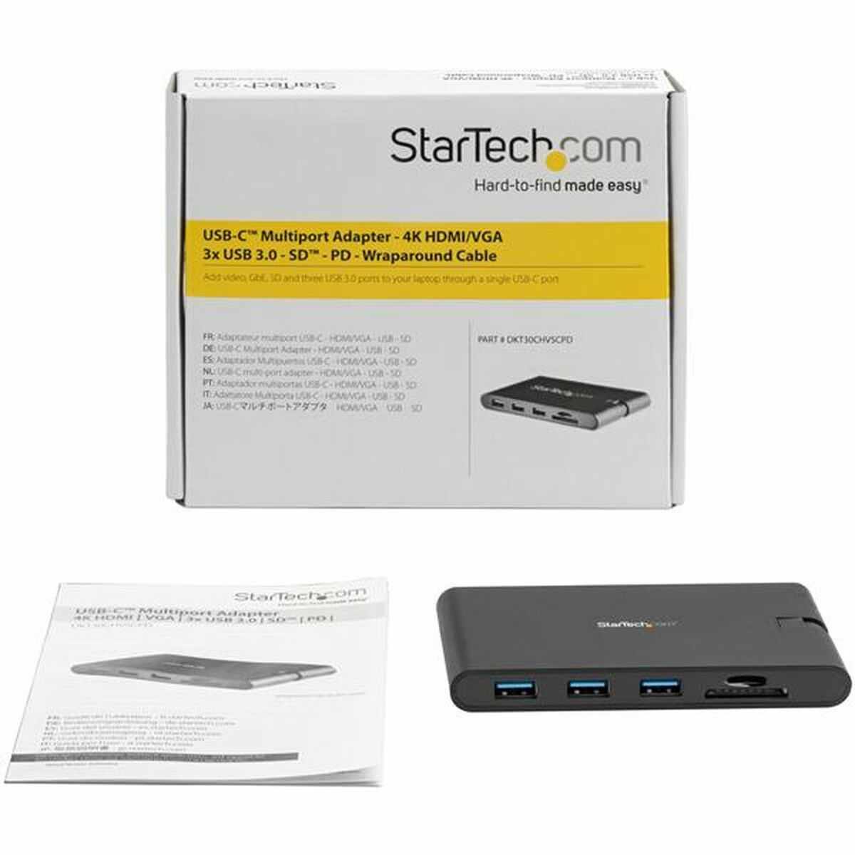Docking-station Startech DKT30CHVSCPD         Sort 88 g