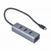 USB šakotuvas i-Tec C31HUBMETAL403 USB x 4 Pilka