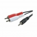 Аудио кабел с жак към 2 RCA 3GO CA101 (2 m) Черен