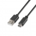 Kabel USB naar 2.0 naar USB C Aisens A107-0051 Zwart 1 m
