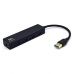 Hub USB Ewent EW1136 4 x USB 3.0 Zwart