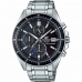 Horloge Heren Casio EFS-S510D-1AVUEF Zwart Zilverkleurig