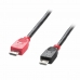 Micro - USB ja Mini USB Adapteri LINDY 31759 Musta 1 m