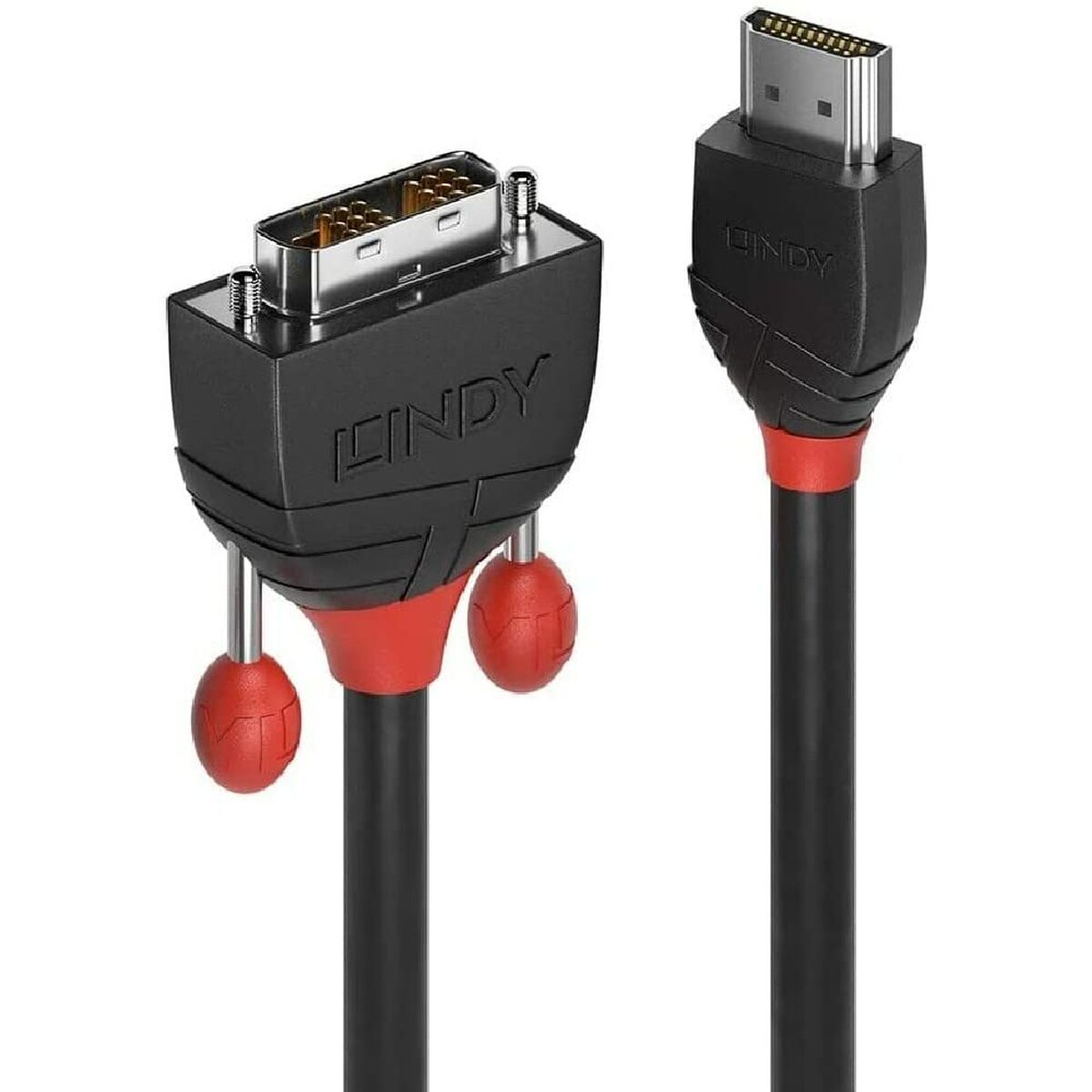 HDMI til DVI-kabel LINDY 1 m Sort