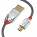 Kabelis Micro USB LINDY 36653 Pilka