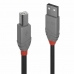 USB A til USB B-kabel LINDY 36674 3 m Grå