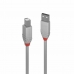 Kábel Micro USB LINDY 36681 Čierna Sivá (1 kusov)