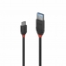 USB A zu USB-C-Kabel LINDY 36915 50 cm Schwarz