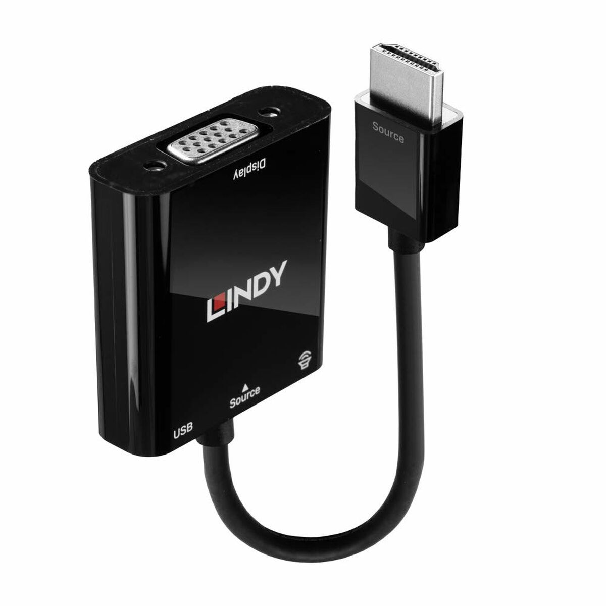 HDMI til VGA LINDY Sort