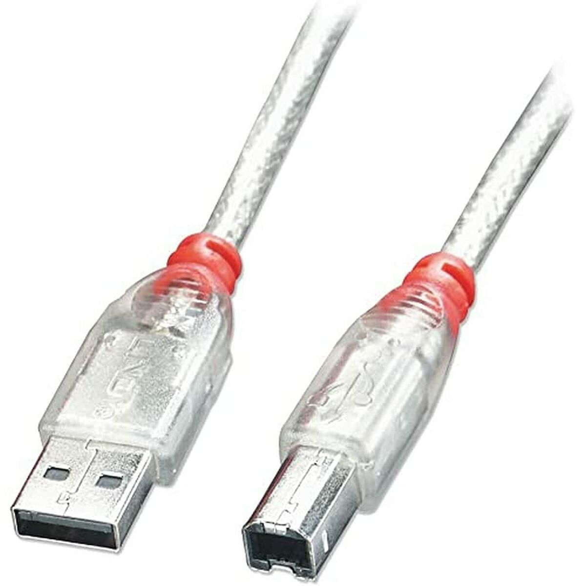 USB A - USB B kabelis LINDY Balta
