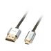 HDMI til Mikro HDMI-Kabel LINDY 41682 2 m Sølv Svart