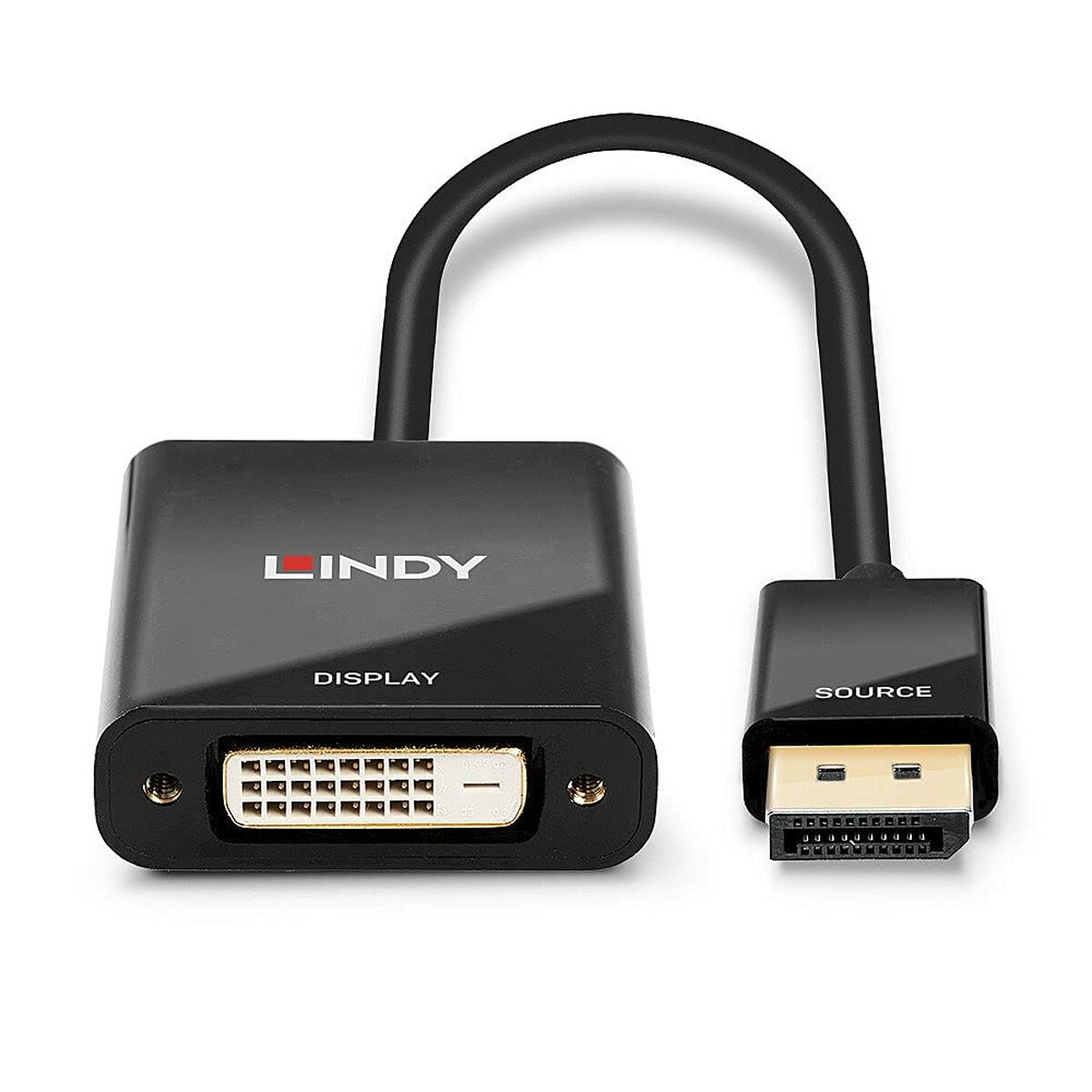 DisplayPort til DVI-mellemstik LINDY Sort