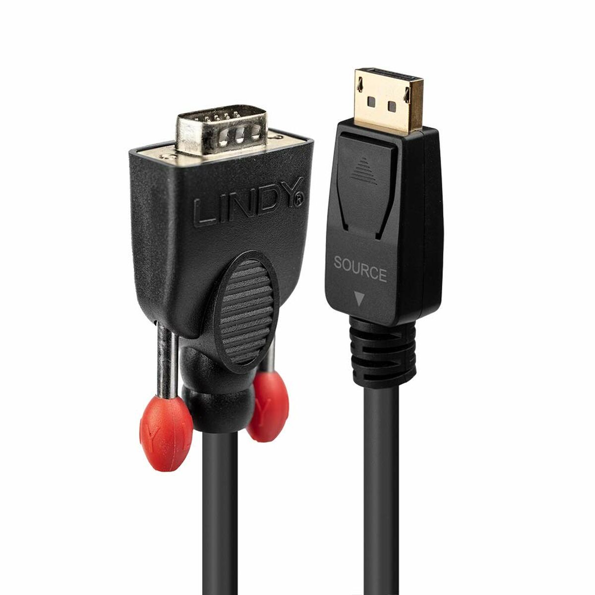 DisplayPort - VGA adapteri LINDY 2 m Musta