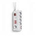 Regleta Enchufes 5 Tomas con Interruptor Salicru SPS SAFE Master USB (1,8 m)